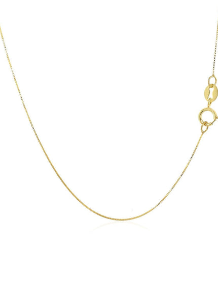 14k Yellow Gold Classic Box Chain 0.4mm - Ellie Belle