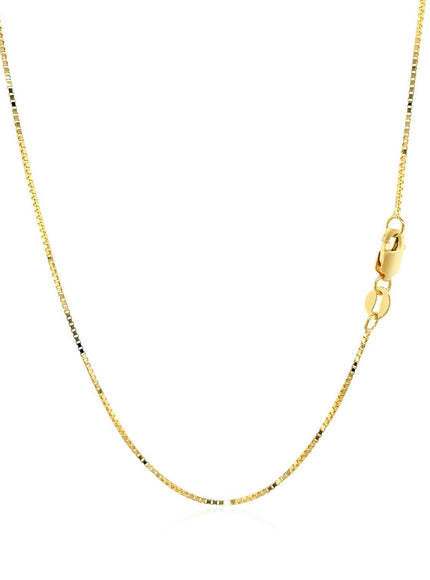 14k Yellow Gold Classic Box Chain 0.7mm - Ellie Belle