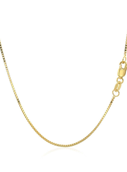 14k Yellow Gold Classic Box Chain 0.8mm - Ellie Belle