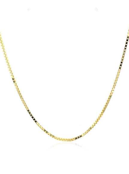 14k Yellow Gold Classic Box Chain 1.0mm - Ellie Belle