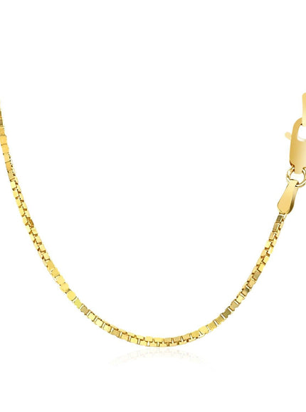 14k Yellow Gold Classic Box Chain 1.1mm - Ellie Belle