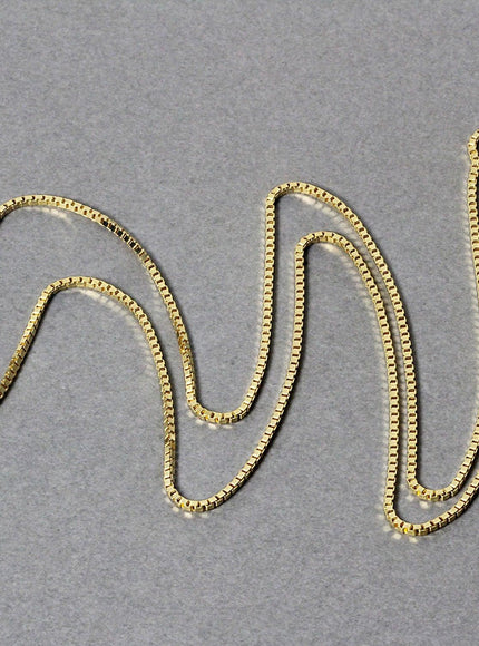 14k Yellow Gold Classic Box Chain 1.1mm - Ellie Belle