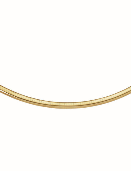 14k Yellow Gold Classic Omega Style Chain (6 mm) - Ellie Belle