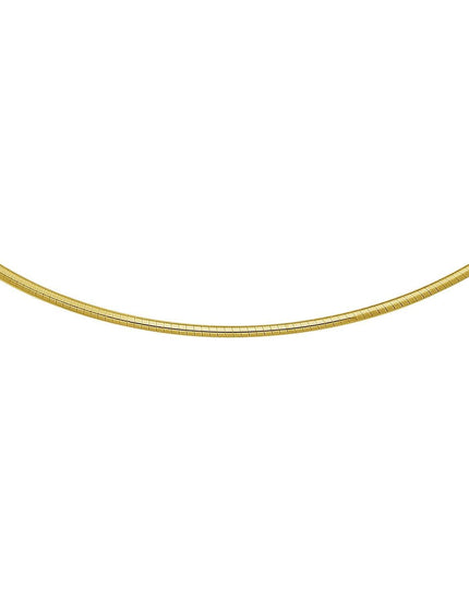 14k Yellow Gold Classic Omega Style Necklace (2 mm) - Ellie Belle