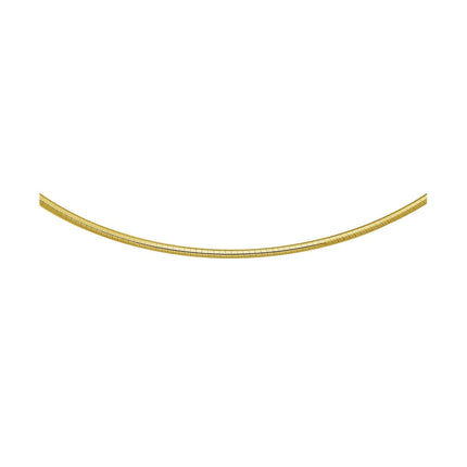 14k Yellow Gold Classic Omega Style Necklace (2 mm) - Ellie Belle