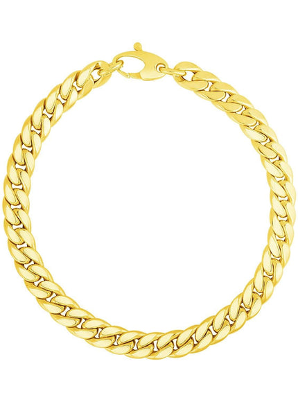 14K Yellow Gold Cuban Link Bracelet - Ellie Belle