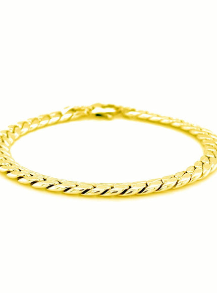 14K Yellow Gold Cuban Link Bracelet - Ellie Belle