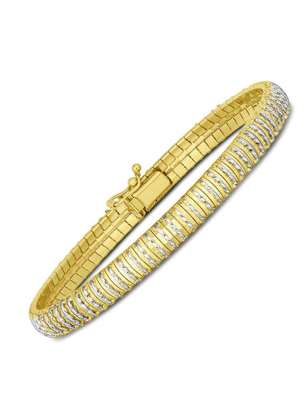 14k Yellow Gold Diamante Flex Bracelet - Ellie Belle