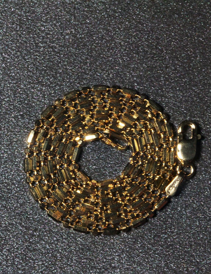 14k Yellow Gold Diamond-Cut Alternating Bead Chain 1.5mm - Ellie Belle