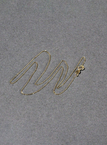 14k Yellow Gold Diamond Cut Cable Link Chain 0.7mm - Ellie Belle