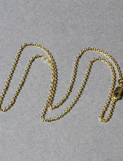 14k Yellow Gold Diamond Cut Cable Link Chain 1.4mm - Ellie Belle