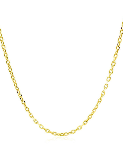 14k Yellow Gold Diamond Cut Cable Link Chain 1.5mm - Ellie Belle