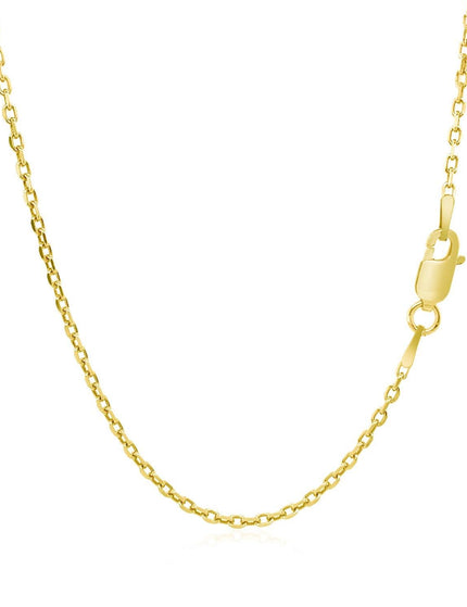 14k Yellow Gold Diamond Cut Cable Link Chain 1.5mm - Ellie Belle