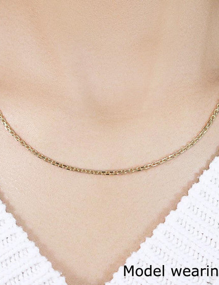 14k Yellow Gold Diamond Cut Cable Link Chain 1.8mm - Ellie Belle