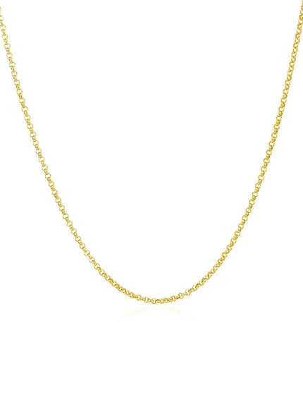 14k Yellow Gold Diamond Cut Rolo Chain 1.1mm - Ellie Belle