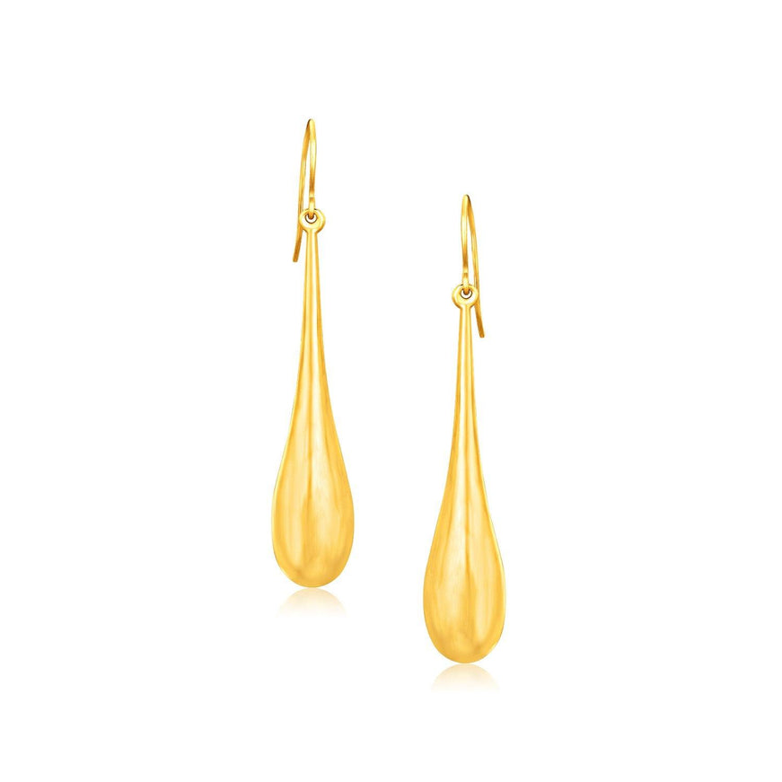 14k Yellow Gold Dramatic Drop Earrings - Ellie Belle