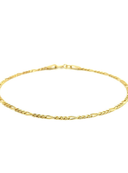 14k Yellow Gold Figaro Bracelet 1.5mm - Ellie Belle