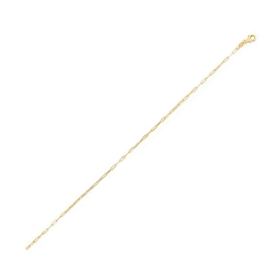 14K Yellow Gold Fine Paperclip Chain (1.2mm) - Ellie Belle