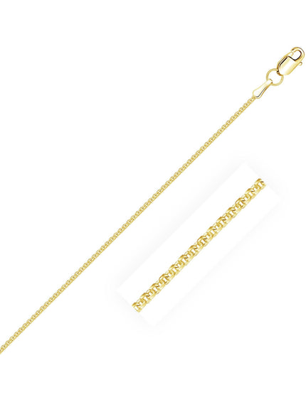 14k Yellow Gold Forsantina Lite Cable Link Chain 1.5mm - Ellie Belle