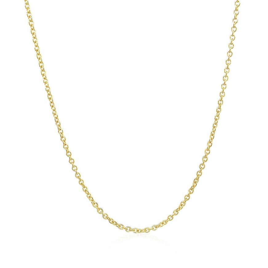 14k Yellow Gold Forsantina Lite Cable Link Chain 1.5mm - Ellie Belle