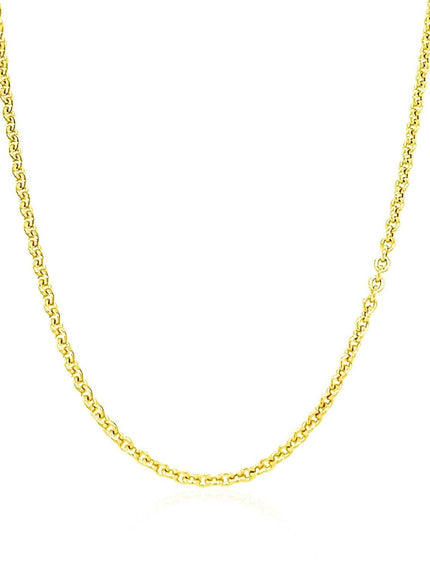 14k Yellow Gold Forsantina Lite Cable Link Chain 1.9mm - Ellie Belle