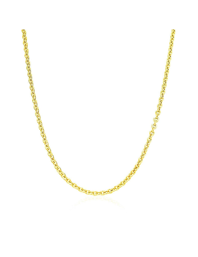 14k Yellow Gold Forsantina Lite Cable Link Chain 1.9mm - Ellie Belle