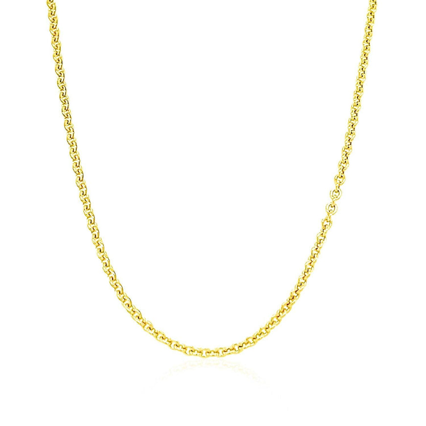 14k Yellow Gold Forsantina Lite Cable Link Chain 1.9mm - Ellie Belle