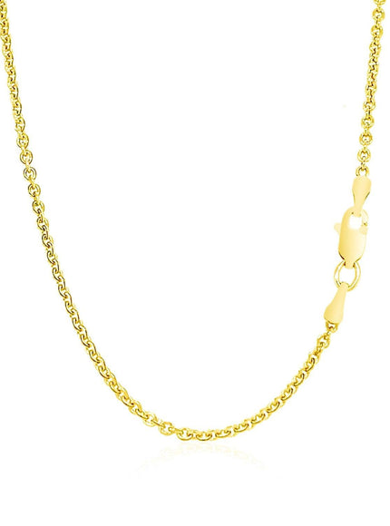 14k Yellow Gold Forsantina Lite Cable Link Chain 1.9mm - Ellie Belle