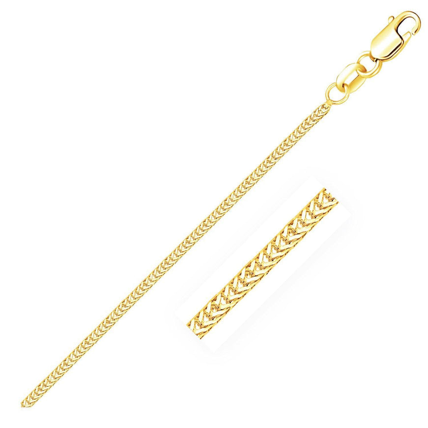 14k Yellow Gold Foxtail 1.0mm Chain - Ellie Belle