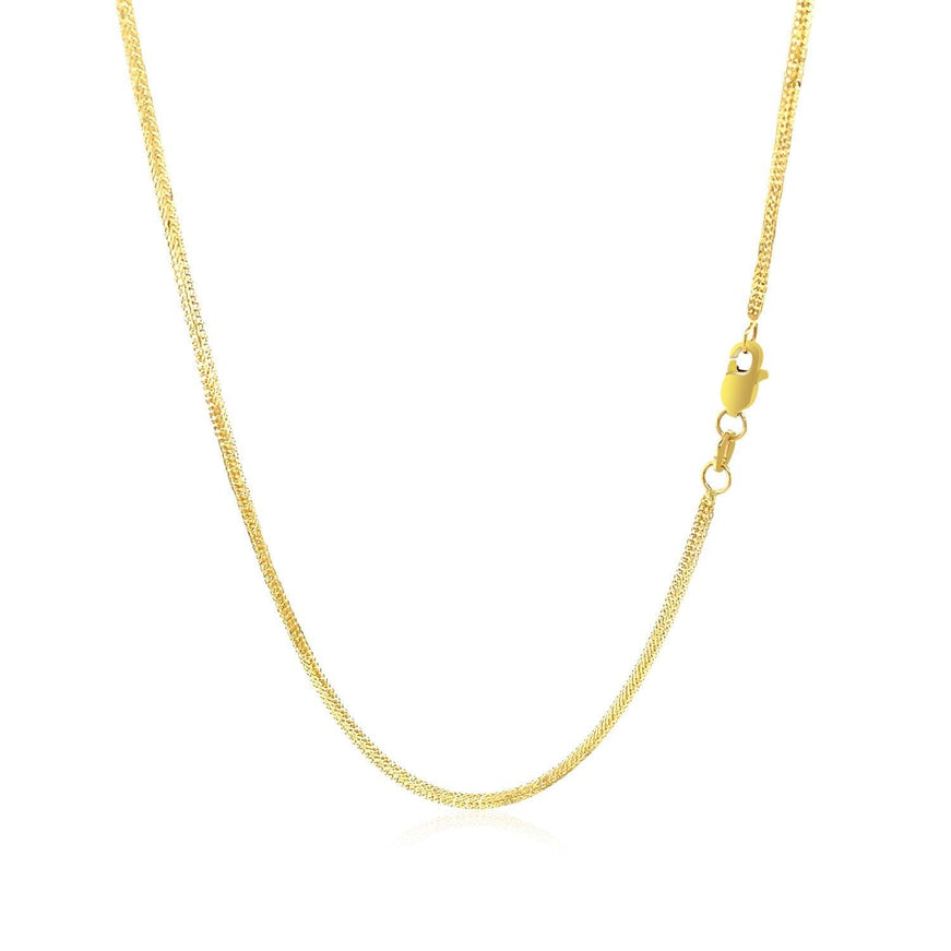 14k Yellow Gold Foxtail 1.0mm Chain - Ellie Belle