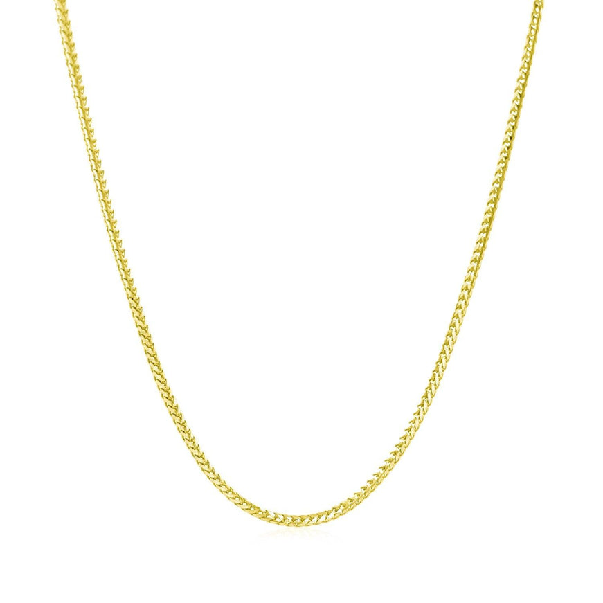 14k Yellow Gold Franco Chain 1.2mm - Ellie Belle