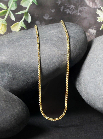 14k Yellow Gold Franco Chain 1.2mm - Ellie Belle