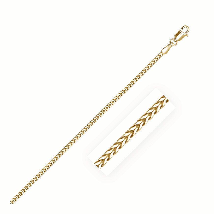 14k Yellow Gold Franco Chain 1.8mm - Ellie Belle