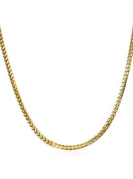 14k Yellow Gold Franco Chain 1.8mm - Ellie Belle