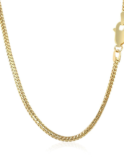 14k Yellow Gold Franco Chain 1.8mm - Ellie Belle