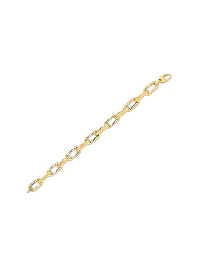 14k Yellow Gold French Cable Link Bracelet (9mm) - Ellie Belle