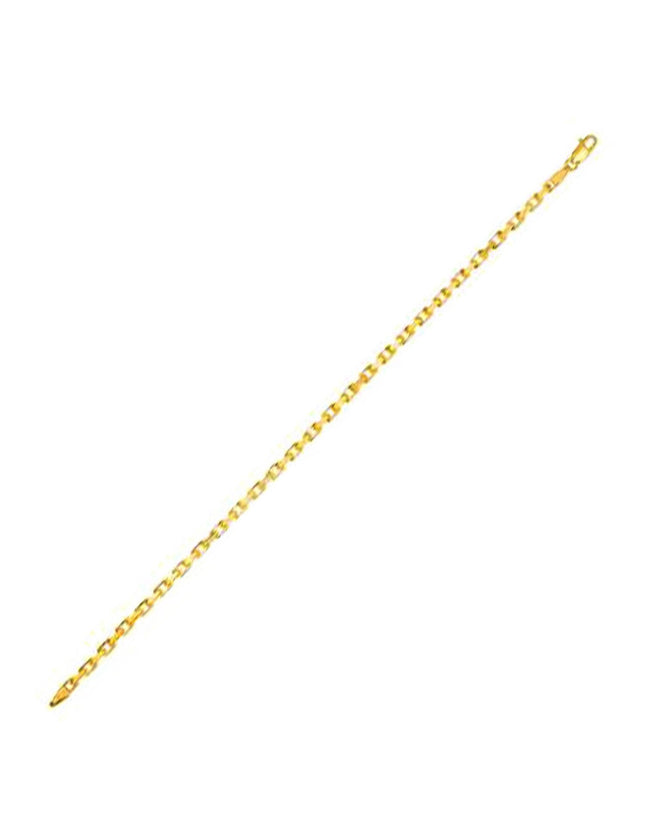 14k Yellow Gold French Cable Link Chain 2.5 mm - Ellie Belle