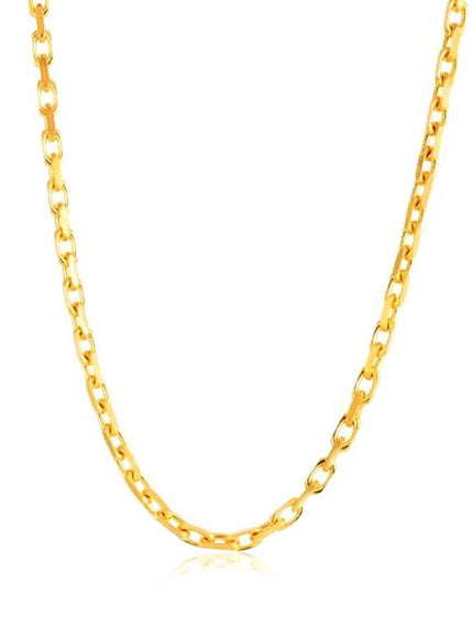 14k Yellow Gold French Cable Link Chain 2.5 mm - Ellie Belle