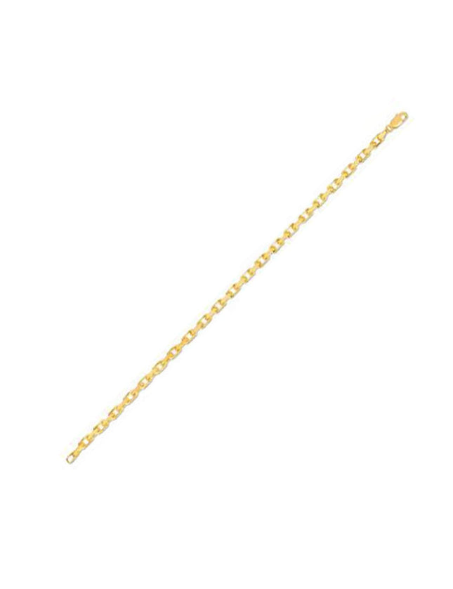 14k Yellow Gold French Cable Link Chain 3.6 mm - Ellie Belle