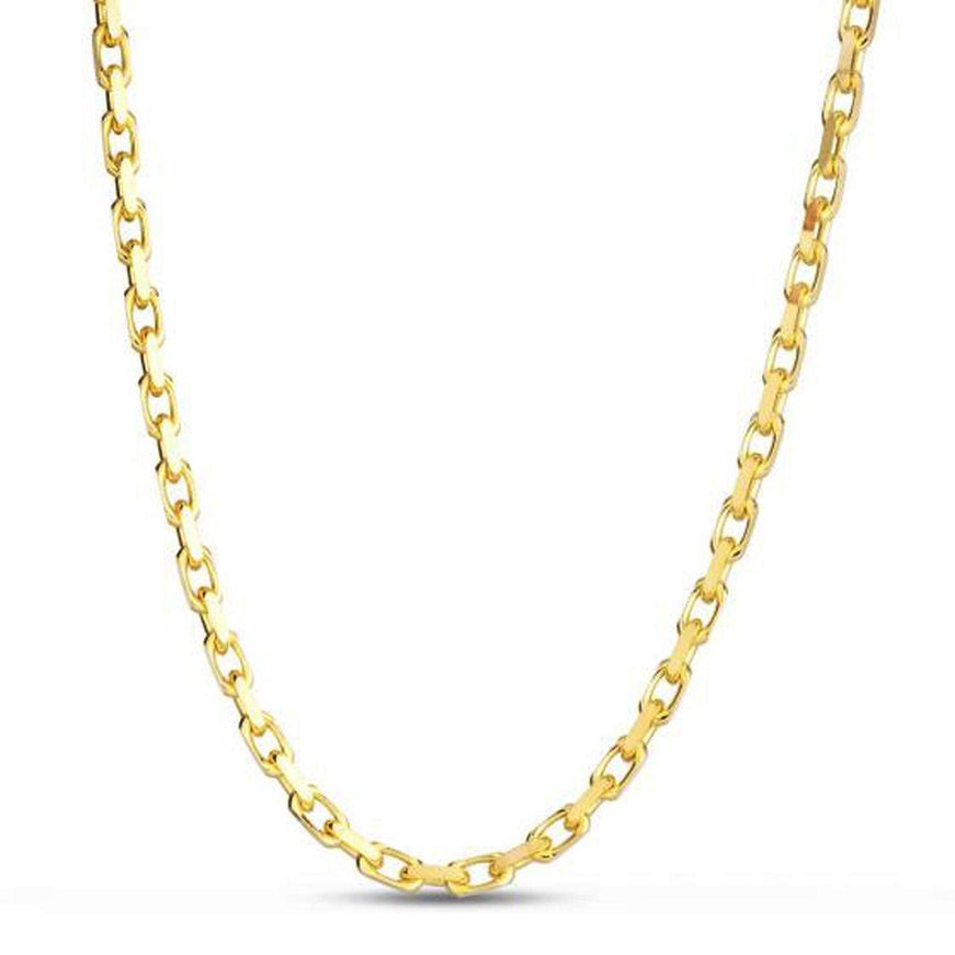 14k Yellow Gold French Cable Link Chain 3.6 mm - Ellie Belle