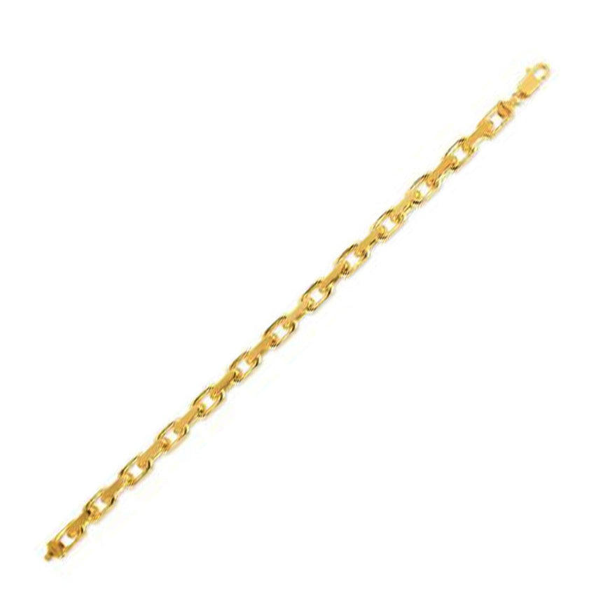 14k Yellow Gold French Cable Link Chain 6.1 mm - Ellie Belle