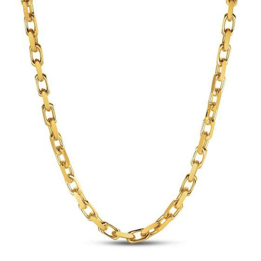 14k Yellow Gold French Cable Link Chain 6.1 mm - Ellie Belle