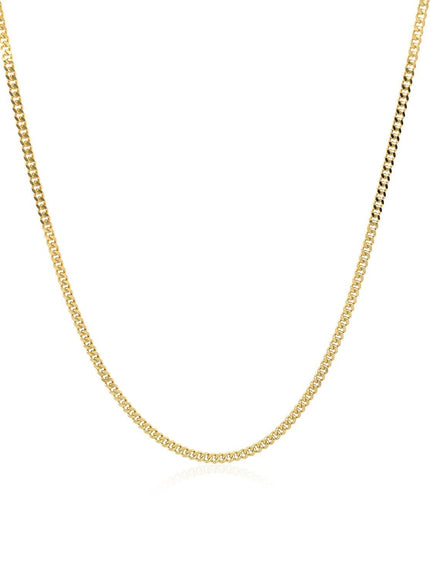 14k Yellow Gold Gourmette Chain 1.5mm - Ellie Belle