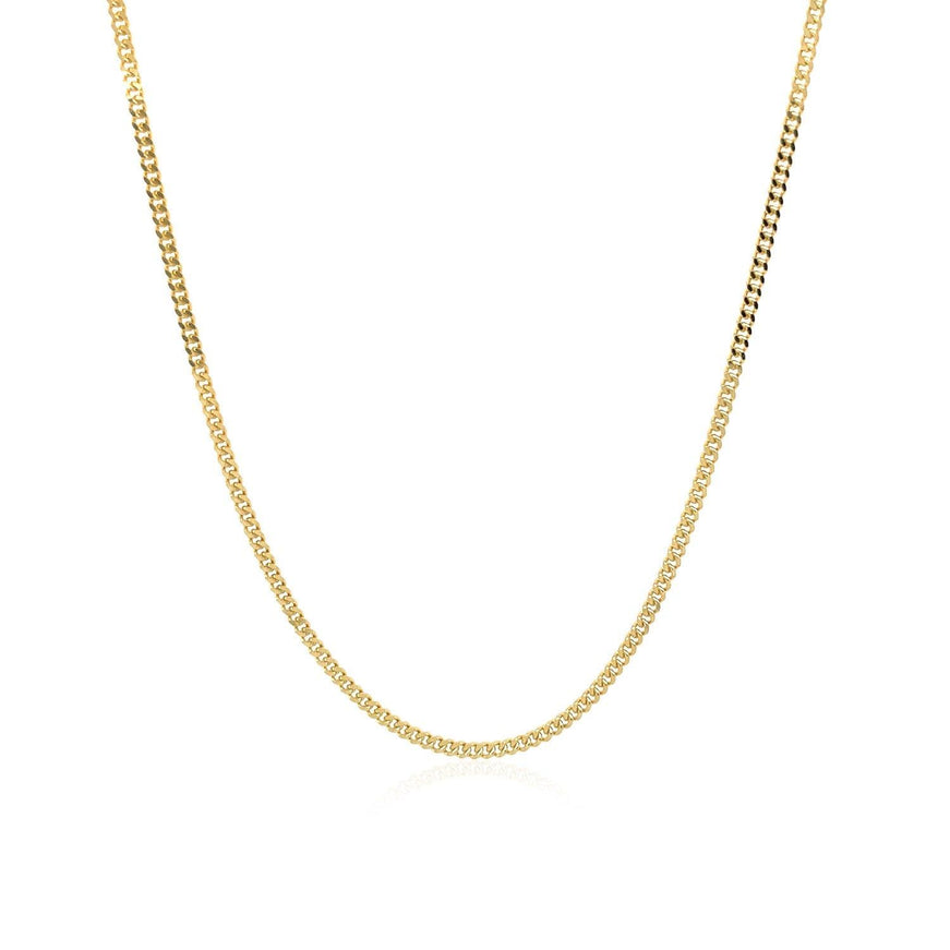 14k Yellow Gold Gourmette Chain 1.5mm - Ellie Belle