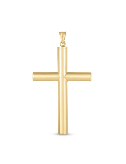 14k Yellow Gold High Polish Classic Cross Pendant - Ellie Belle
