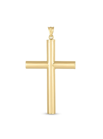 14k Yellow Gold High Polish Classic Cross Pendant - Ellie Belle