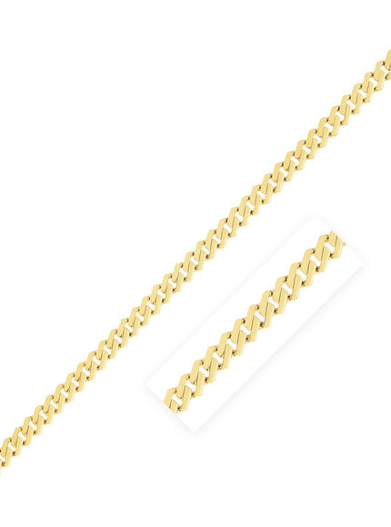 14k Yellow Gold High Polish Modern Lite Edge Bracelet (8.0mm) - Ellie Belle