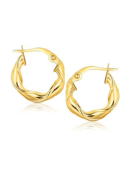 14k Yellow Gold Hoop Earrings (5/8 inch) - Ellie Belle