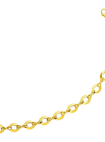 14k Yellow Gold Infinity Link Bracelet - Ellie Belle