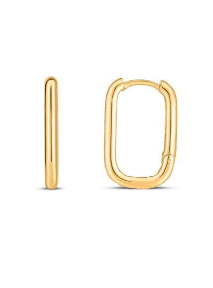 14k Yellow Gold Large Paperclip Huggies - Ellie Belle